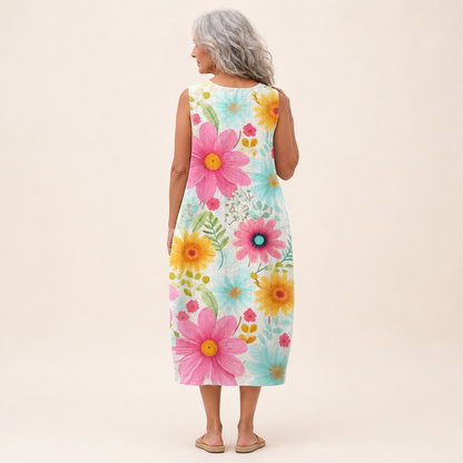 Olivia | Bequemes ärmelloses Sommerkleid