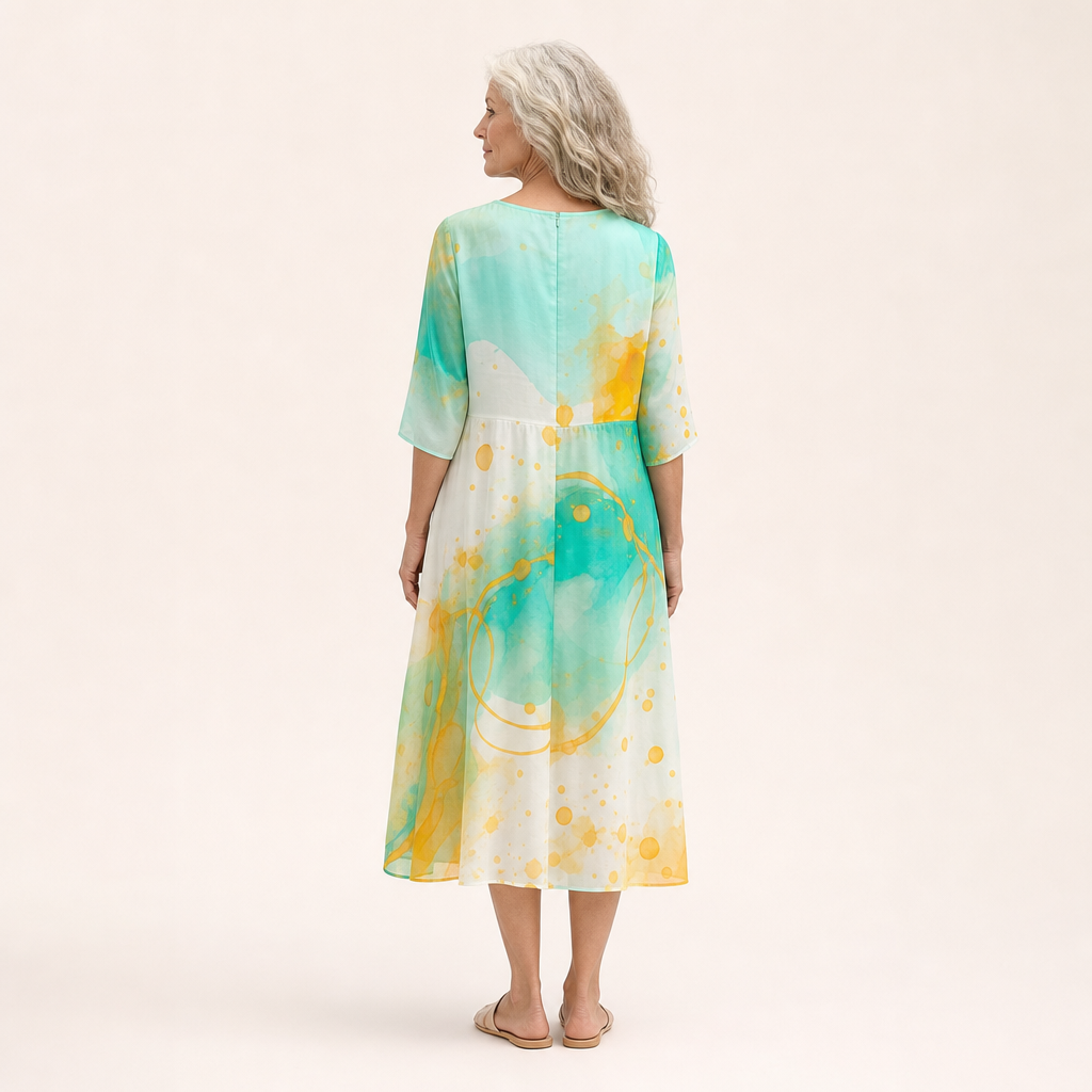 Lea | Schickes und bequemes langes fliessendes Kleid