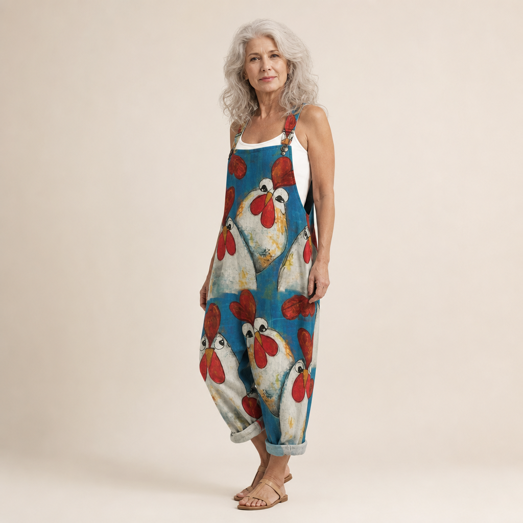 Konstanze | Mohnblumen-Print Boho lebendig