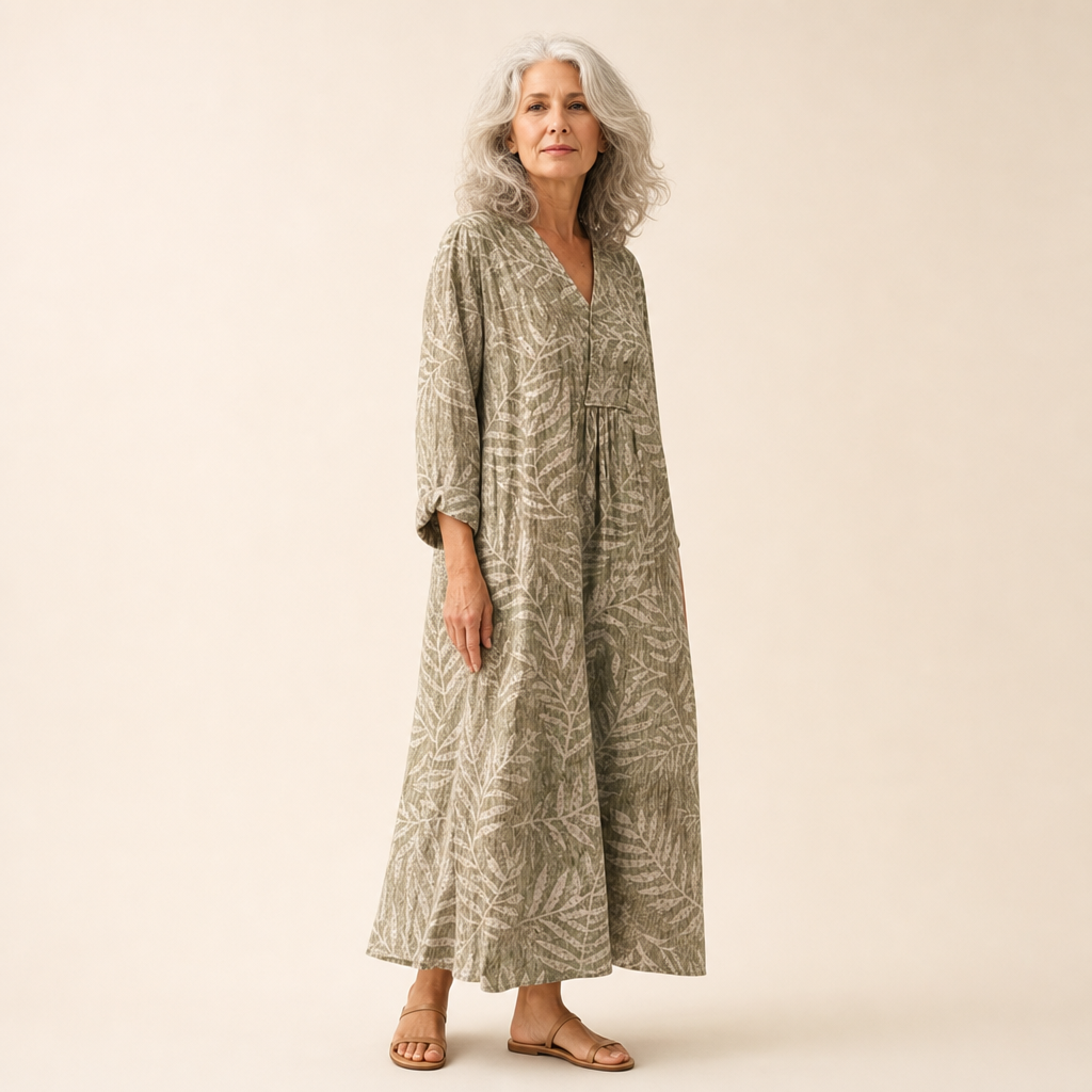 Nelly | Schmeichelndes bedrucktes Sommerkleid