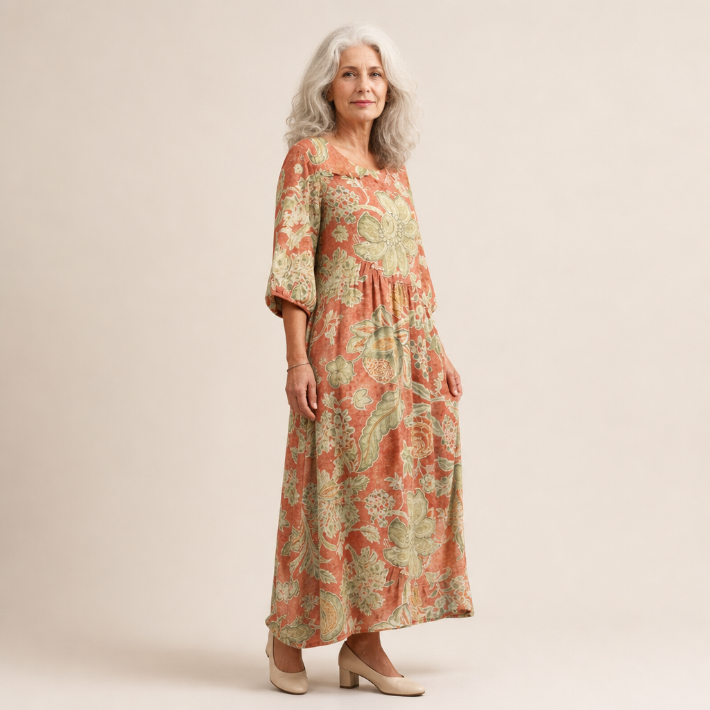 Beatrix | Schickes und bequemes langes fliessendes Kleid