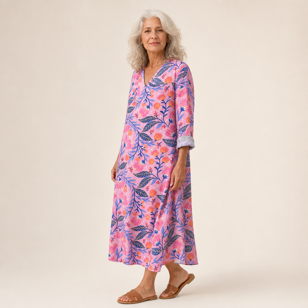 Vreni | Schmeichelndes bedrucktes Sommerkleid