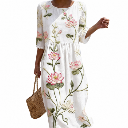 Solène | Lässiges Kleid mit Blumenmuster
