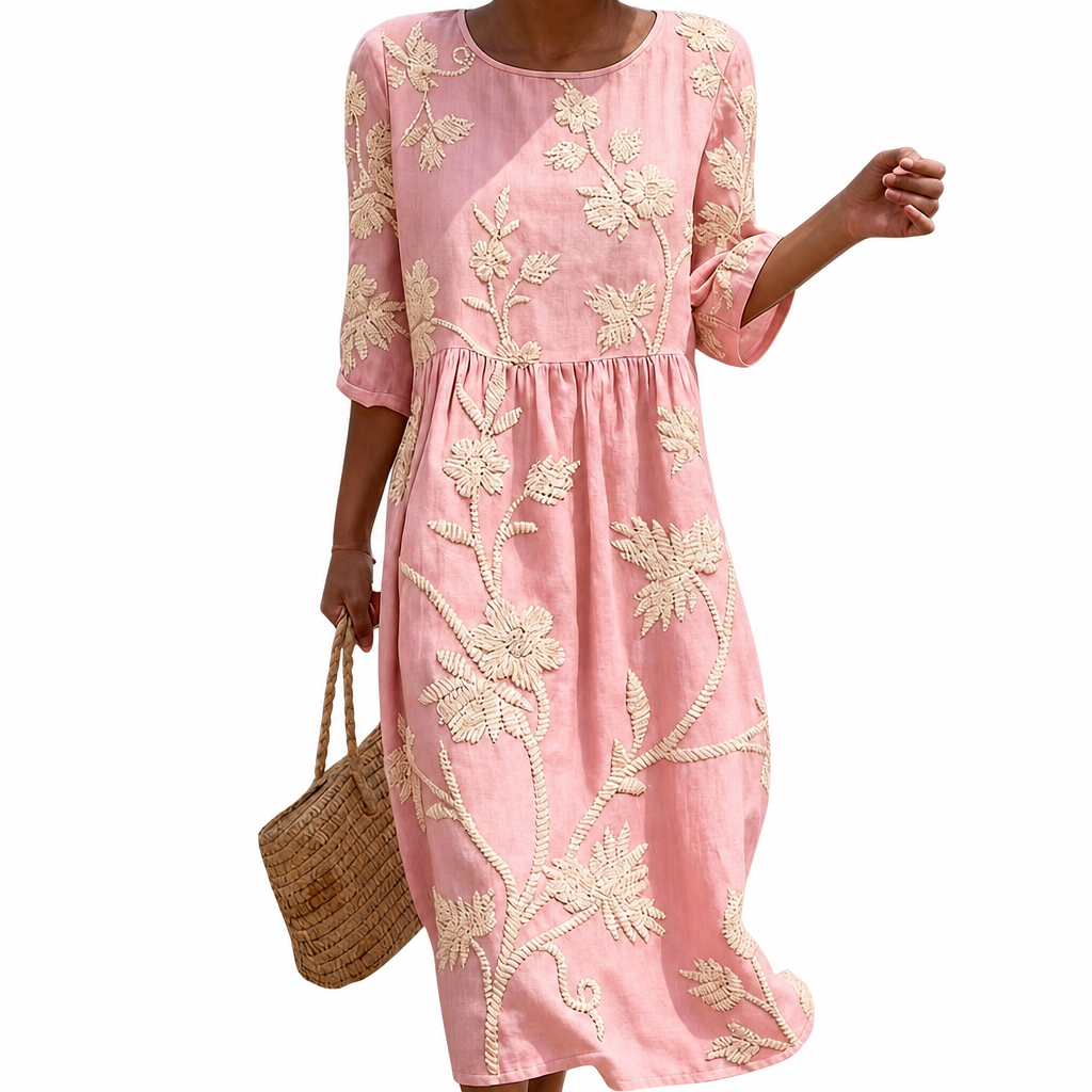 Eléonore | Lässiges Kleid mit Blumenmuster