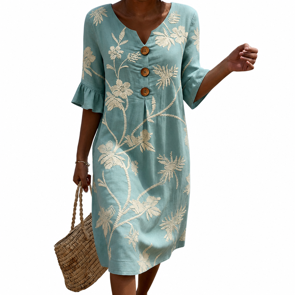 Aurélie | Lässiges Kleid mit Blumenmuster