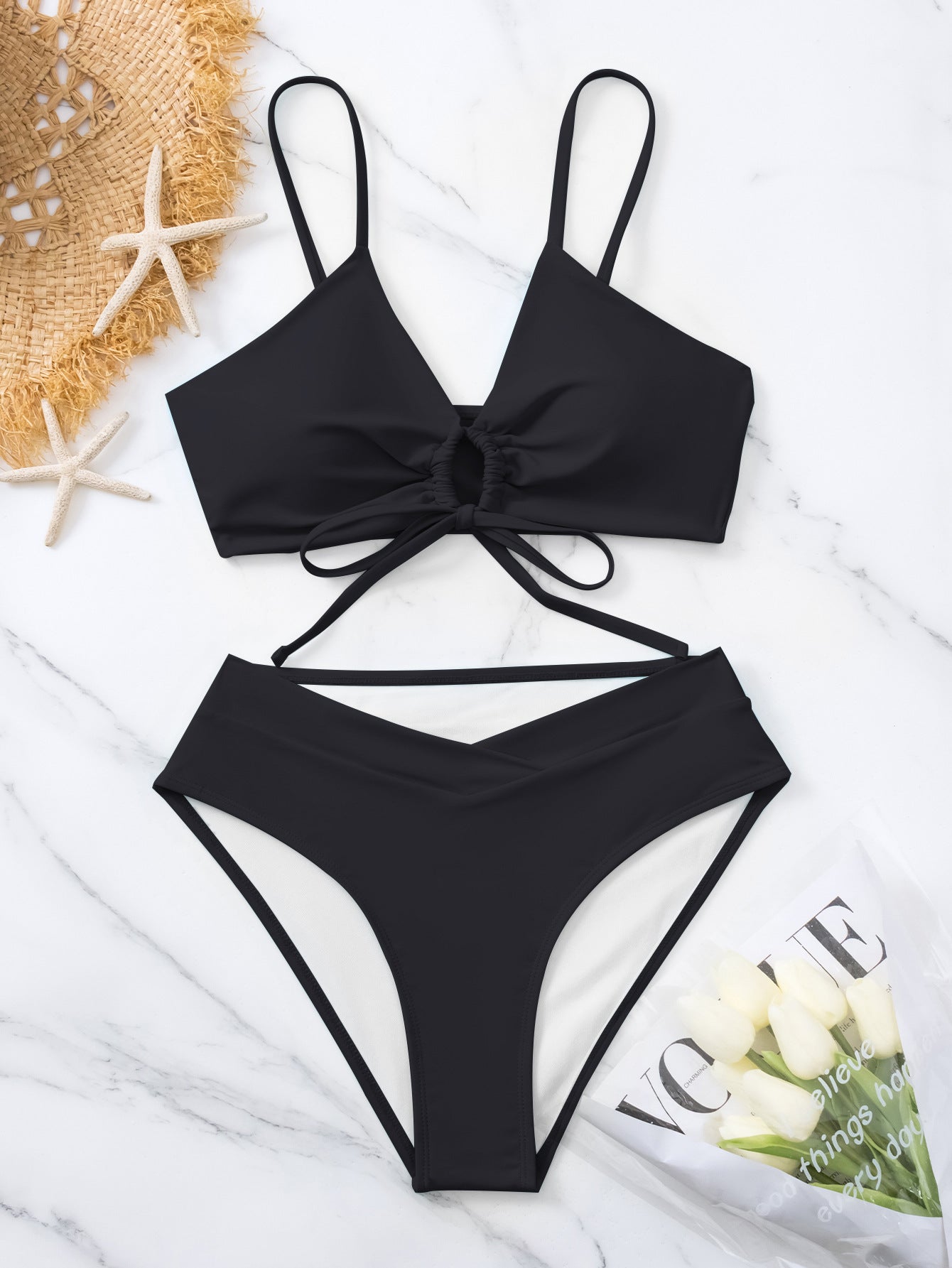 Marianne | Zweiteiliges Bikini-Set mit Frontknoten