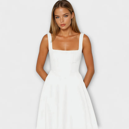 Scarlett - Cremefarbenes elegantes Abendkleid