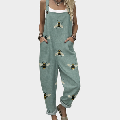 Rosaria | Latzhose mit Bienenmuster