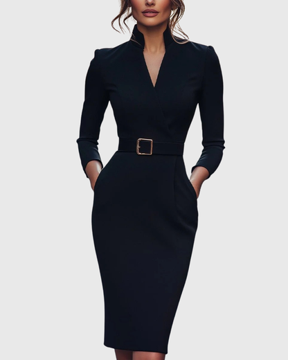 Claudia | Das Power-Maxikleid mit Gürtel