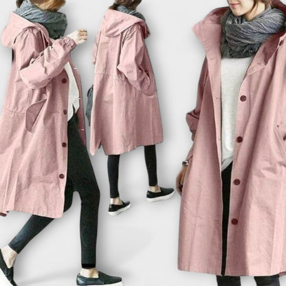 Andréa | Grauer eleganter Trenchcoat