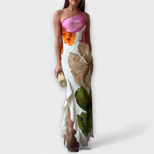 De Sapphire | Buntes Patchwork-Maxikleid