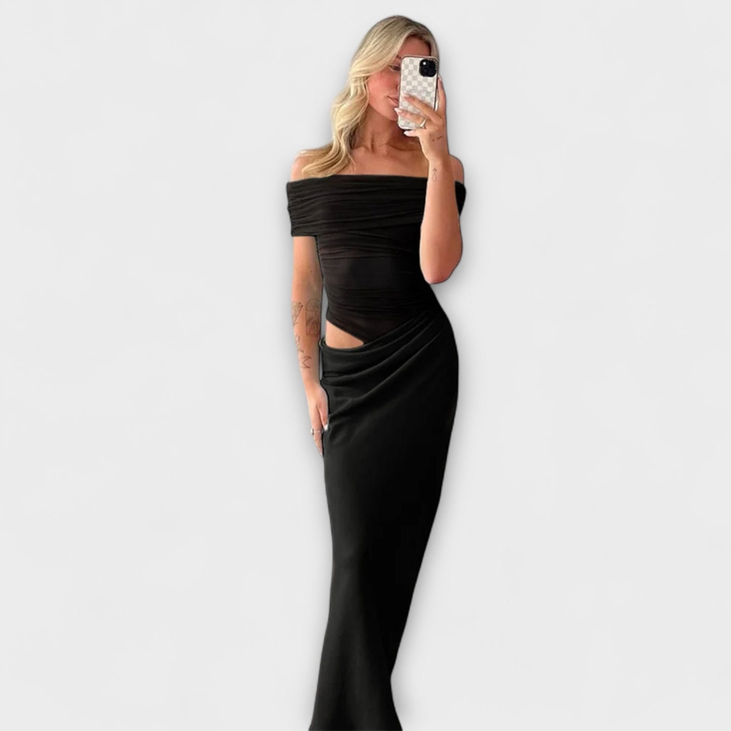 Puss - Gelbes Maxikleid mit Rüschen