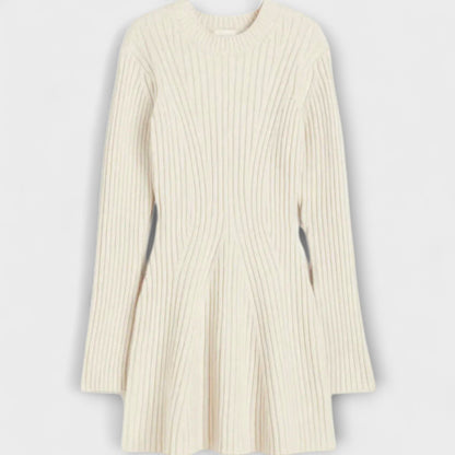 Polly - Cremefarbenes Strickkleid