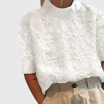 Katarina | Elegante Bluse mit Stehkragen