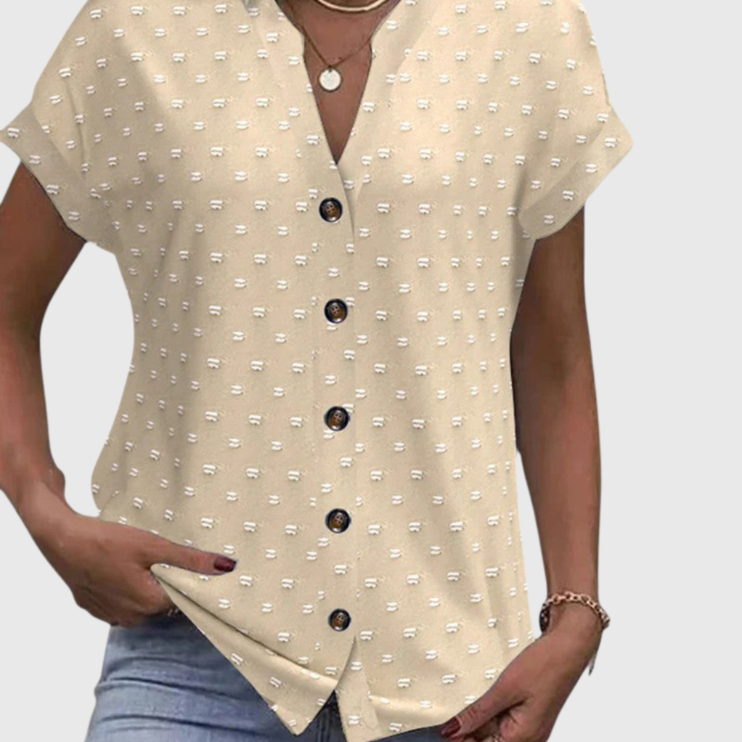 Céline | Bequeme Bluse mit V-Ausschnitt