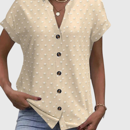 Céline | Bequeme Bluse mit V-Ausschnitt