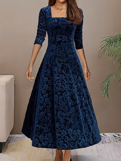 Andrea | Elegantes gemustertes Maxikleid