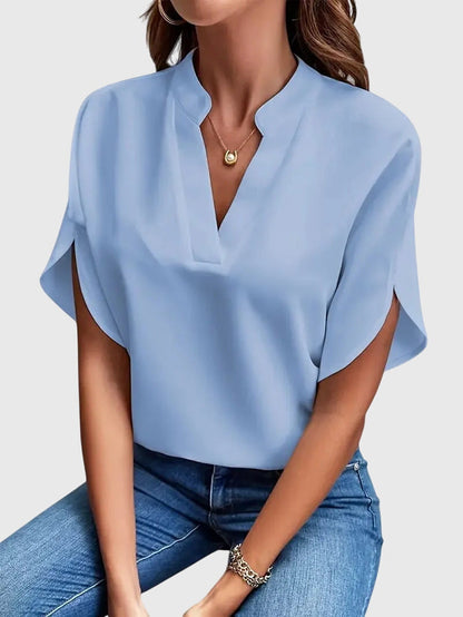 Ella | Weiche elegante Bluse mit V-Ausschnitt