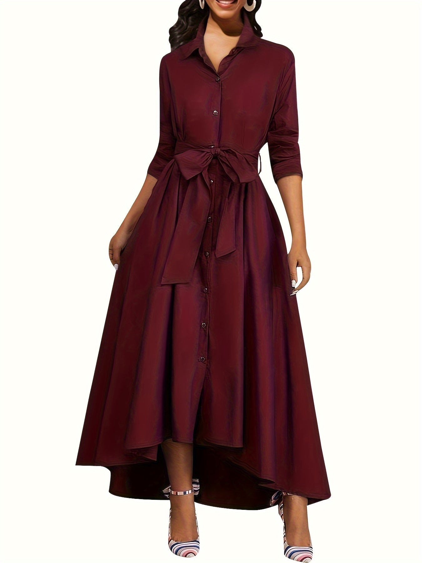 Annina | Geknöpftes Maxikleid perfekt für die Feiertage