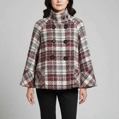 Magdalena | Karierte Cape-Jacke