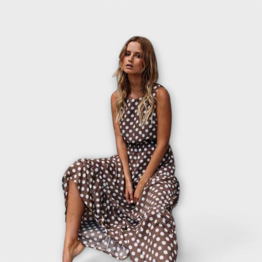 Danae | Boho-Midikleid mit Tupfen