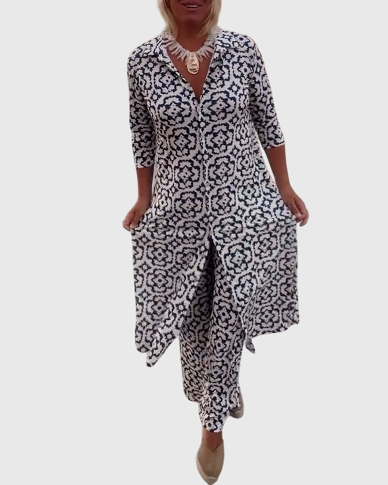 Delphine | Elegantes zweiteiliges Vintage-Set