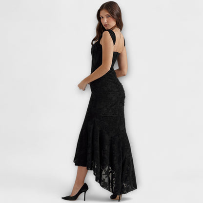 Renske - Lila Maxikleid mit Korsett