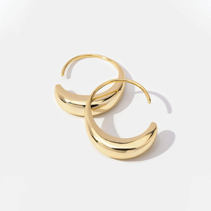 Gemma | Goldene Mini-Creolen mit klarem Design