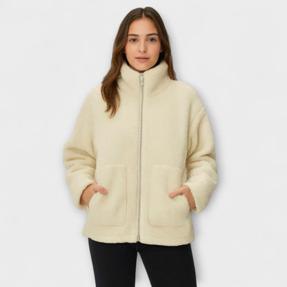 Nuage Polaire - Cremefarbene Oversized-Teddyjacke