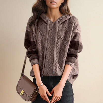 Marina | Kapuzenpullover mit Zopfmuster