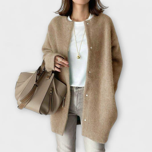 Amy | Beige gemütliche Relaxed-Fit-Jacke