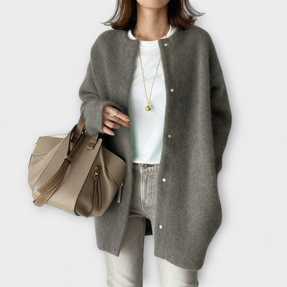 Amy | Beige gemütliche Relaxed-Fit-Jacke