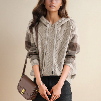 Marina | Kapuzenpullover mit Zopfmuster