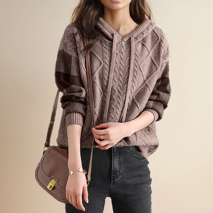 Marina | Kapuzenpullover mit Zopfmuster