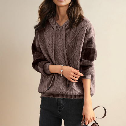 Marina | Kapuzenpullover mit Zopfmuster