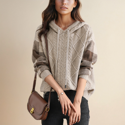 Marina | Kapuzenpullover mit Zopfmuster
