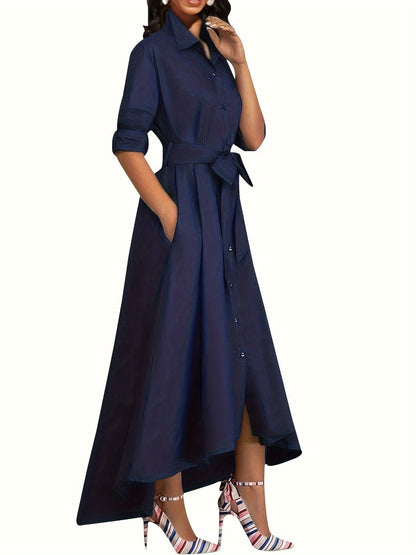 Annina | Geknöpftes Maxikleid perfekt für die Feiertage