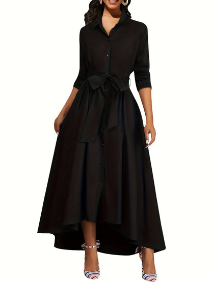 Annina | Geknöpftes Maxikleid perfekt für die Feiertage