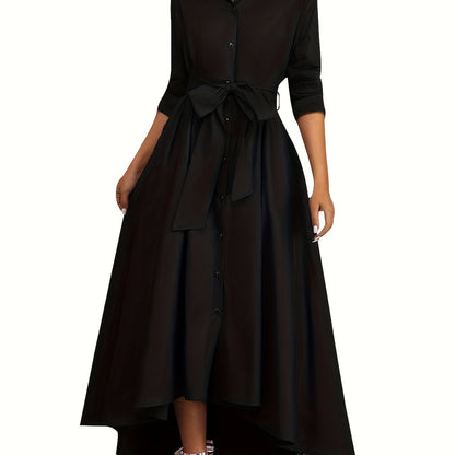 Annina | Geknöpftes Maxikleid perfekt für die Feiertage