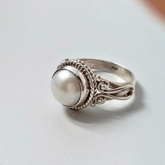 Anna | Vergoldete Vintage-Perlenkette