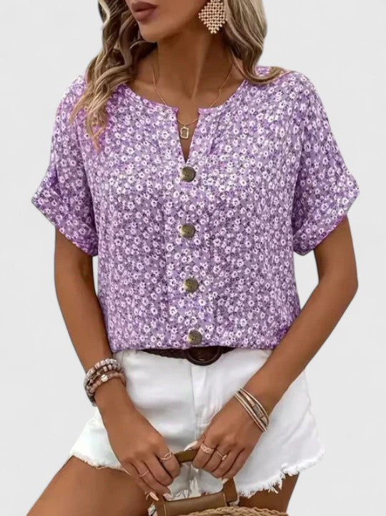Fiona | Elegantes geblümtes Sommer-Oberteil