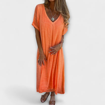 Juliette - Blaues luftiges Malaga-Kleid