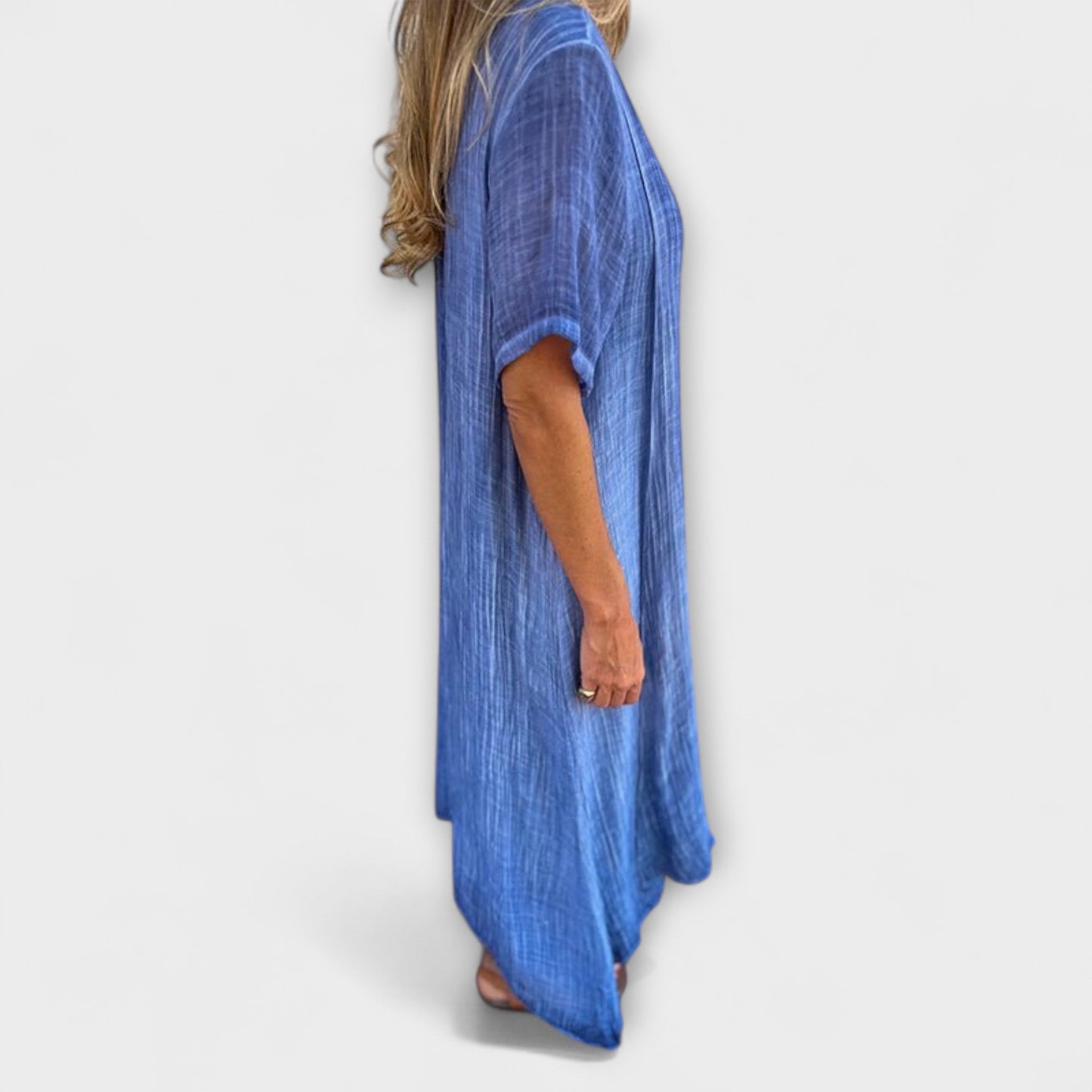 Juliette - Blaues luftiges Malaga-Kleid