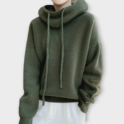 Luna - Olivgrüner Oversize-Hoodie