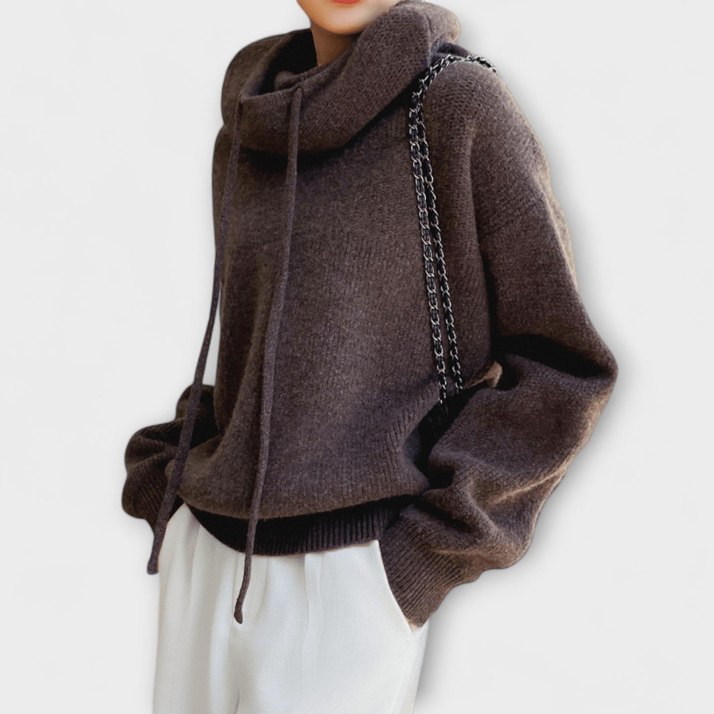 Luna - Olivgrüner Oversize-Hoodie