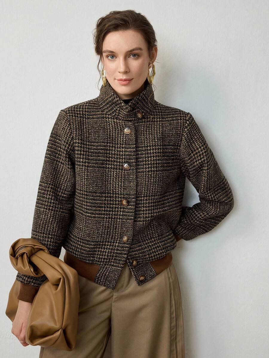Lilian | Überkreuzte Tweed-Jacke