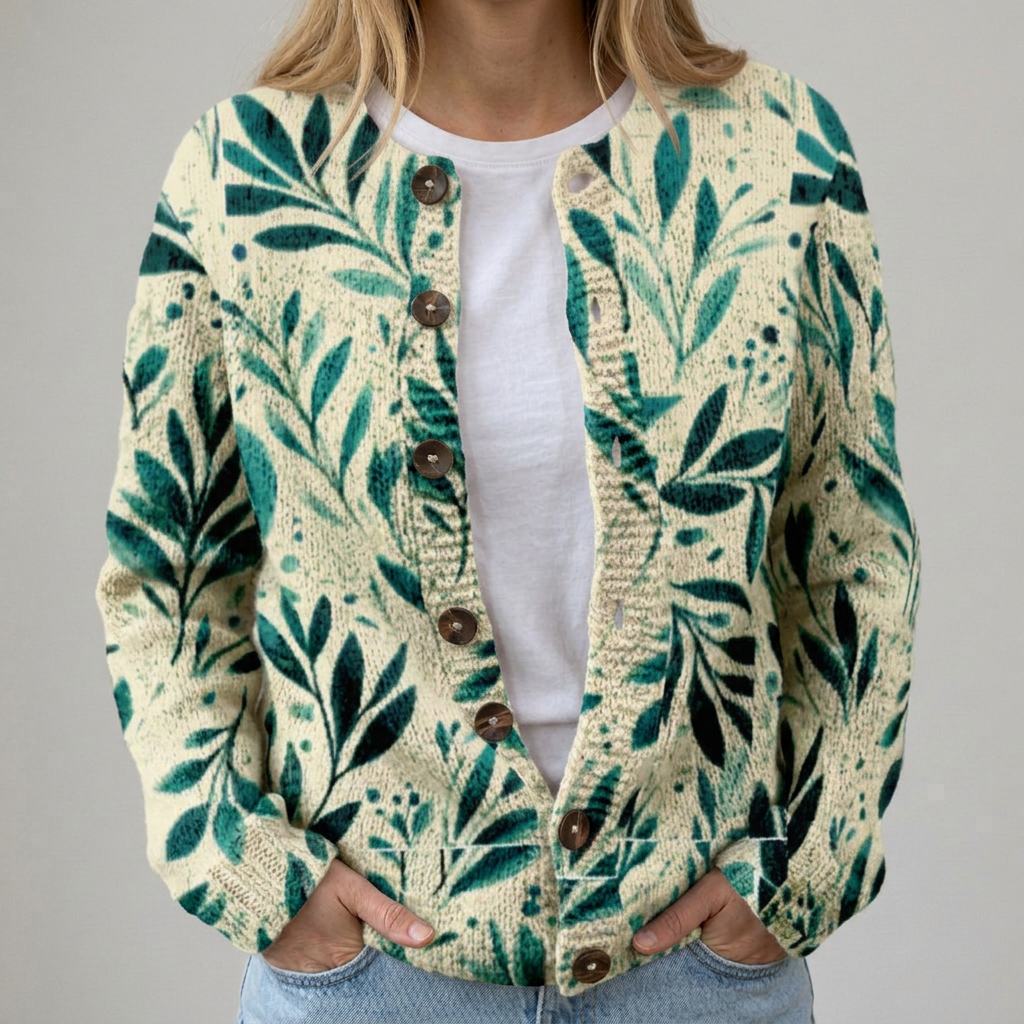 Elin | Strickjacke mit Blumenmuster