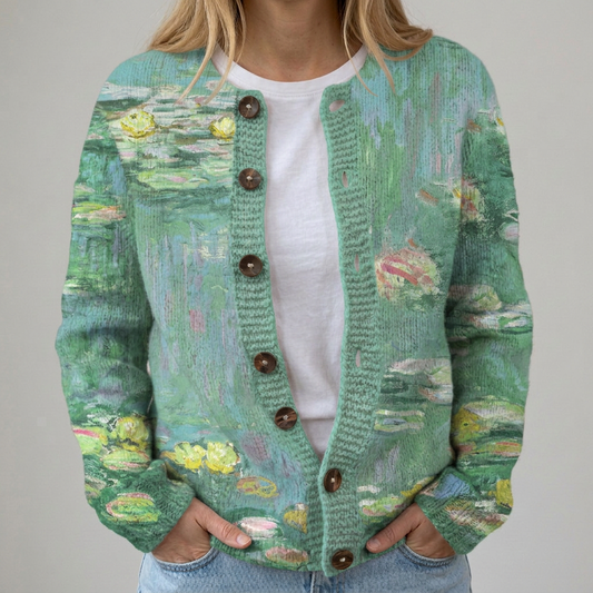 Kira | Florale Herbst-Strickjacke