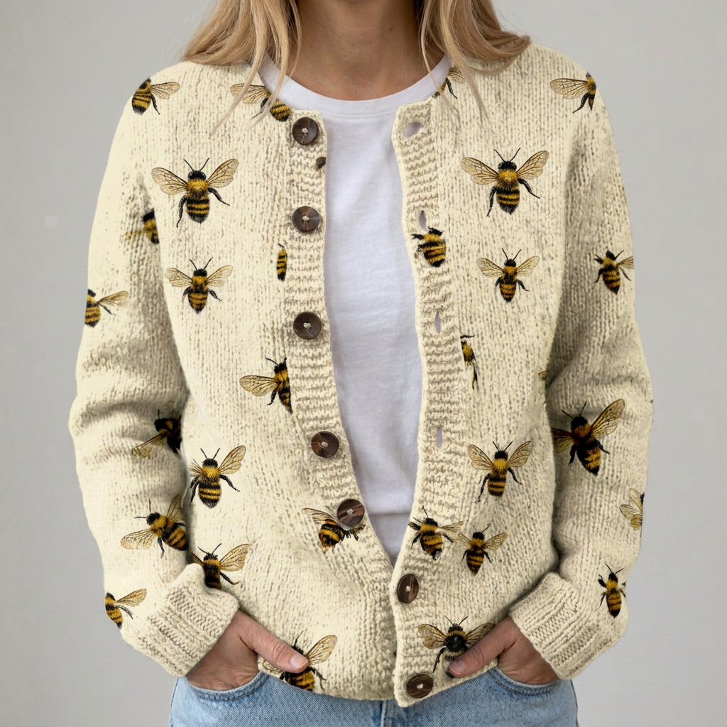 Charlotte | Florale Herbst-Strickjacke