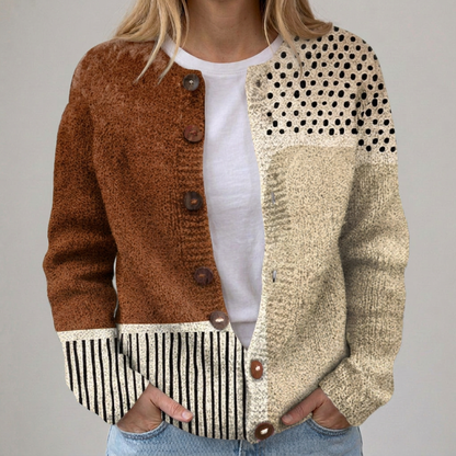 Eloise | Vintage-Strickjacke mit Printmuster